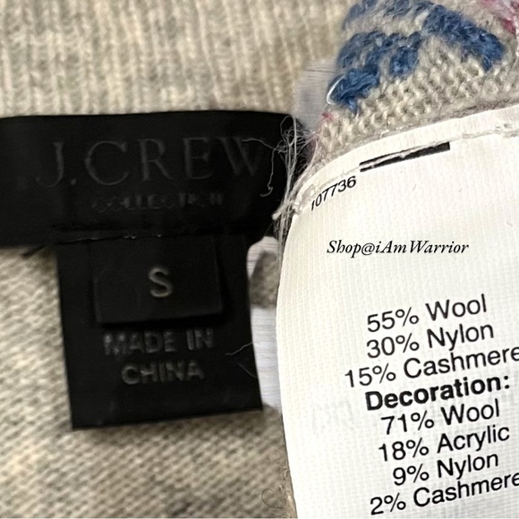 J.Crew Collection hand embroidered/beaded crewneck sweater *shop@iamwarrior - Picture 12 of 14